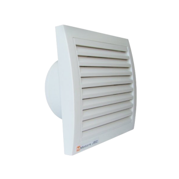 Вентилятор ММ 100 квадратный с обратным клапаном (белый)