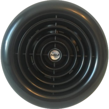 Вентилятор ММ 100 круглый с обратным клапаном (черный)
