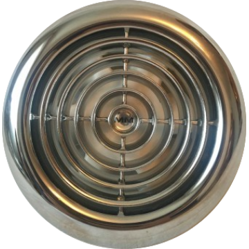 Вентилятор ММ 100 круглый с обратным клапаном (хром)