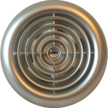 Вентилятор ММ 100 круглый с обратным клапаном (серый)