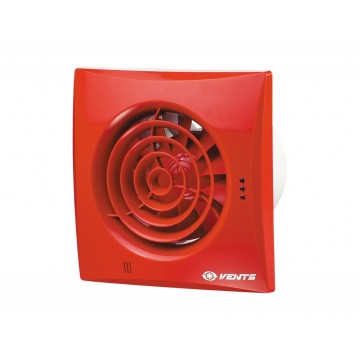 Вентилятор Vents Квайт 150 TH красный таймер+гигростат